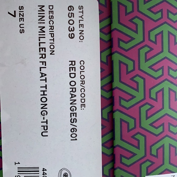 Brand new Tory Burch mini Miller jelly thong sandals n red oranges - Picture 6 of 8